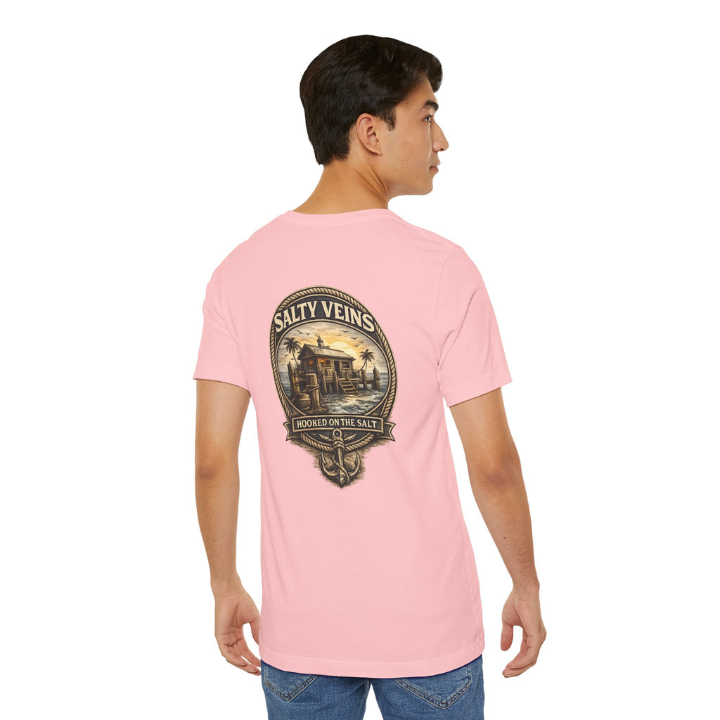 Salty Veins Hooked on the Salt Beach House Tee