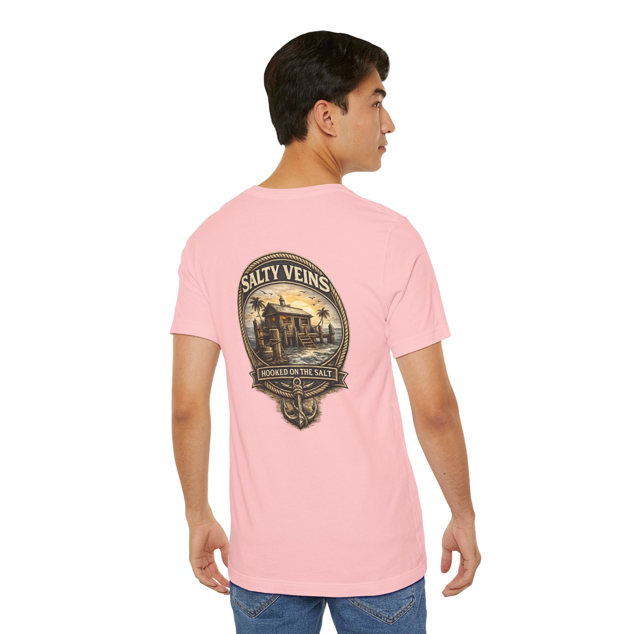 Salty Veins Hooked on the Salt Beach House Tee