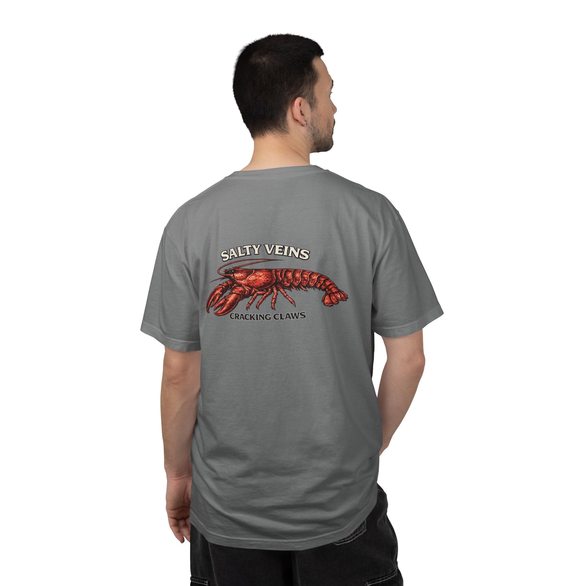 T-shirt Homard Salty Veins — T-shirt graphique « Cracking Claws »