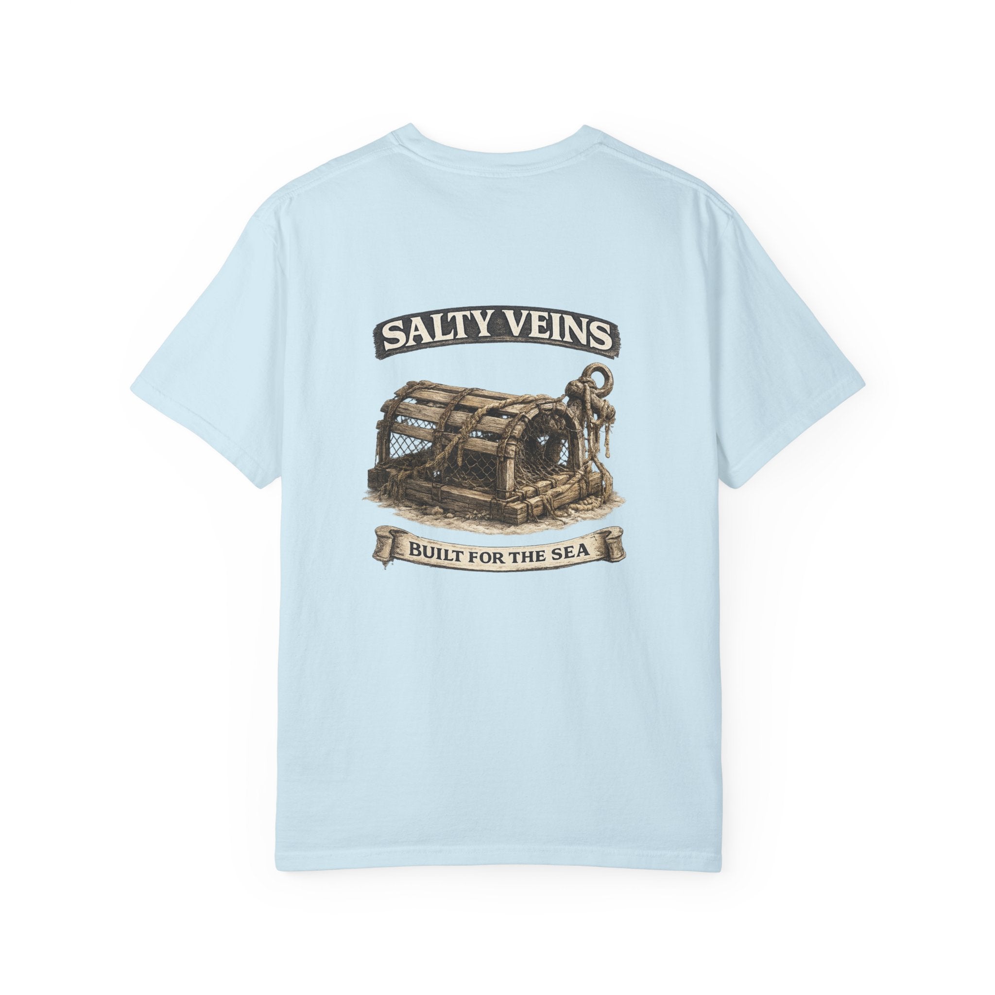 T-shirt Salty Veins Wooden Trap – T-shirt à motif de coffre de mer