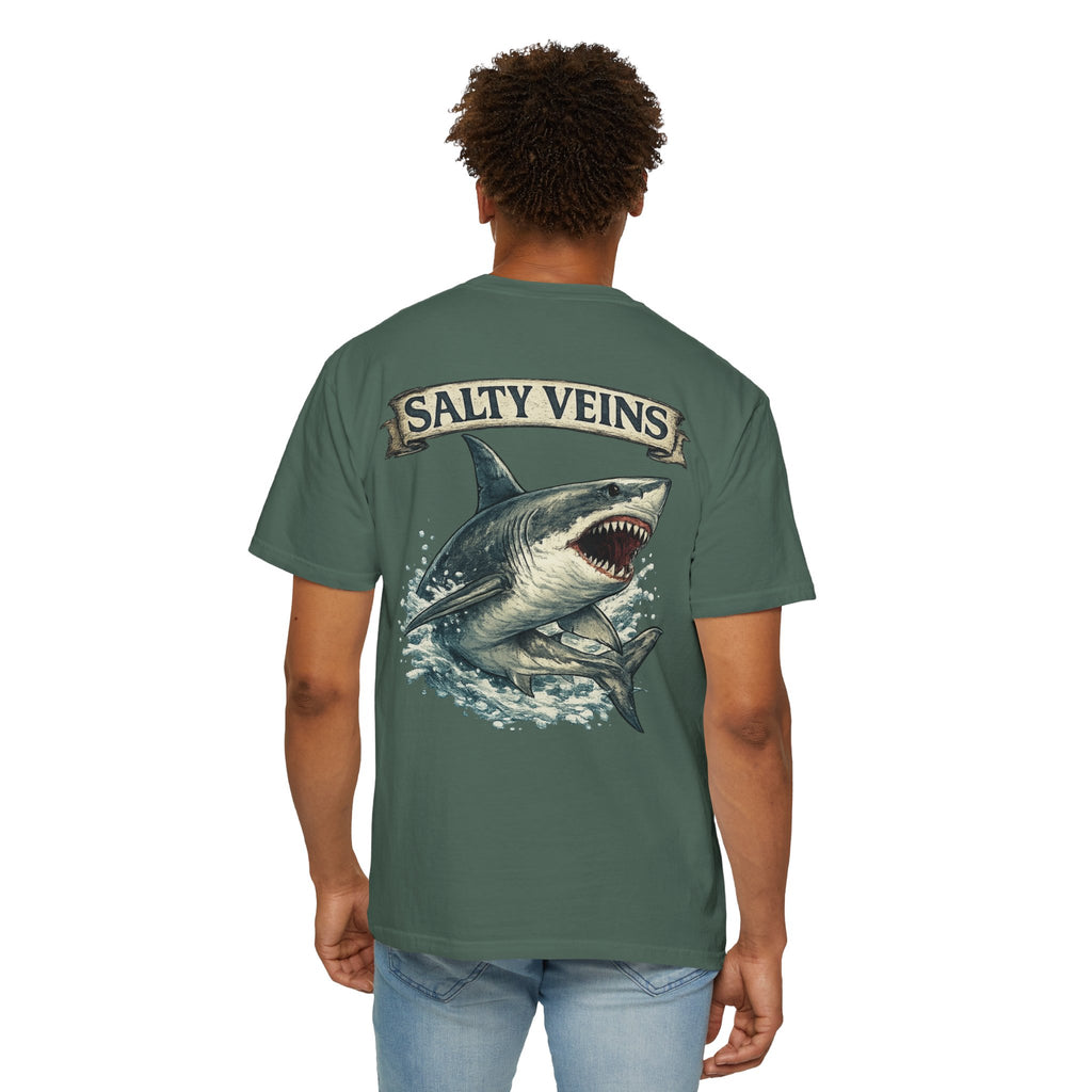 Salty Veins Great White Shark Tee