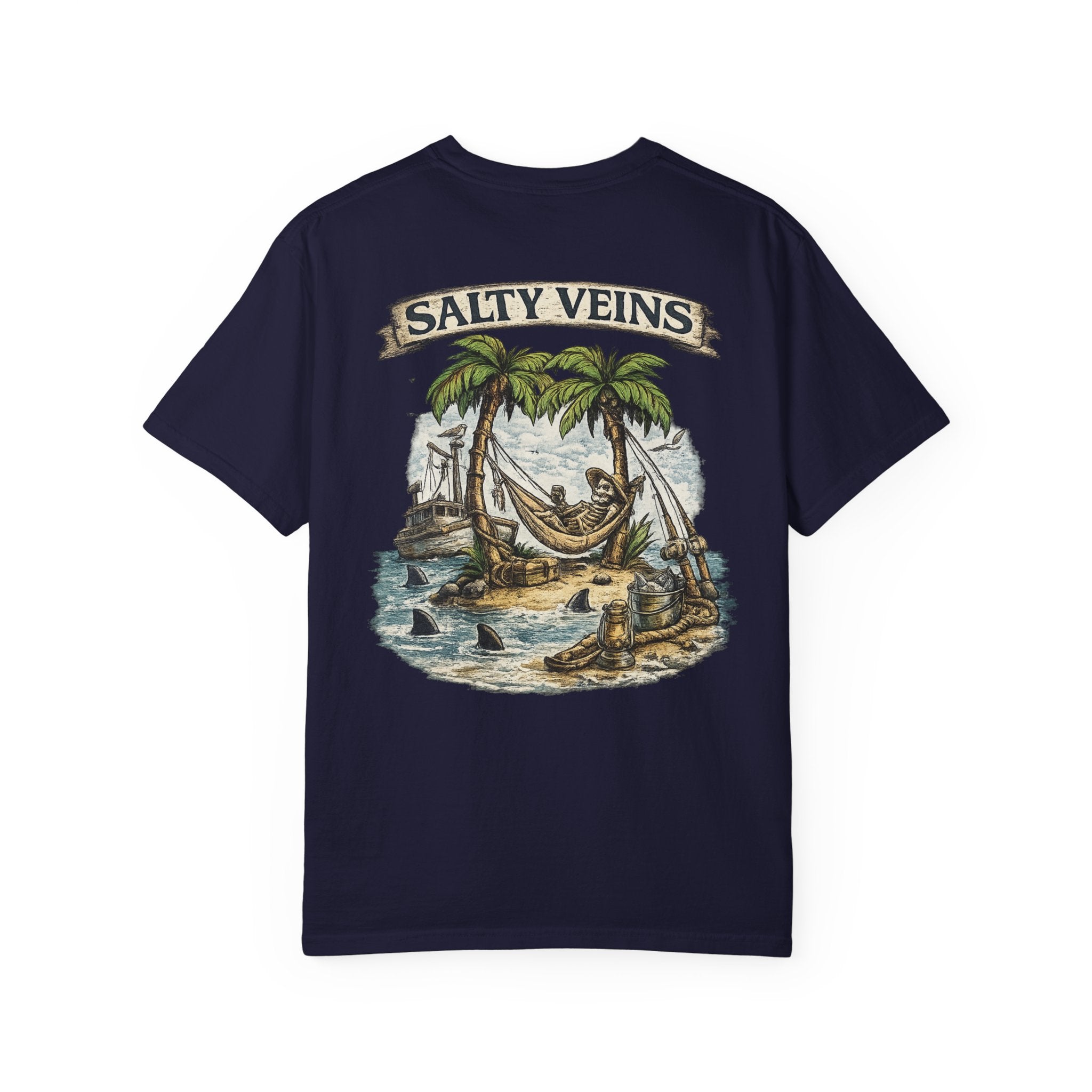 Salty Veins Beach Scene Tee