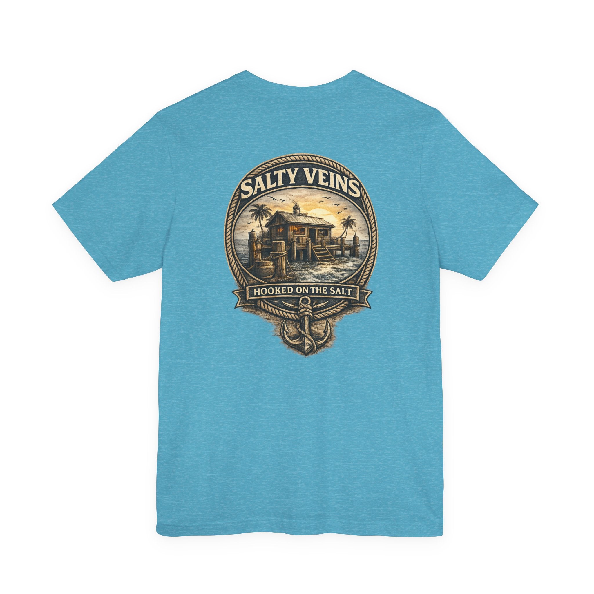 Salty Veins Hooked on the Salt Beach House Tee
