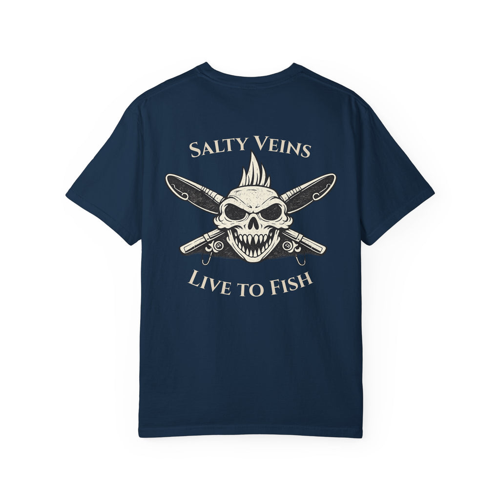 Salty Veins – Le t-shirt "Vis pour la pêche"