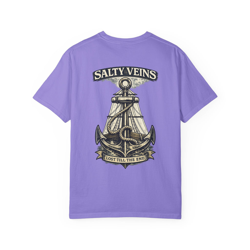 T-shirt graphique Salty Veins Anchor (Lost 'Til The End) — T-shirt col rond vintage nautique