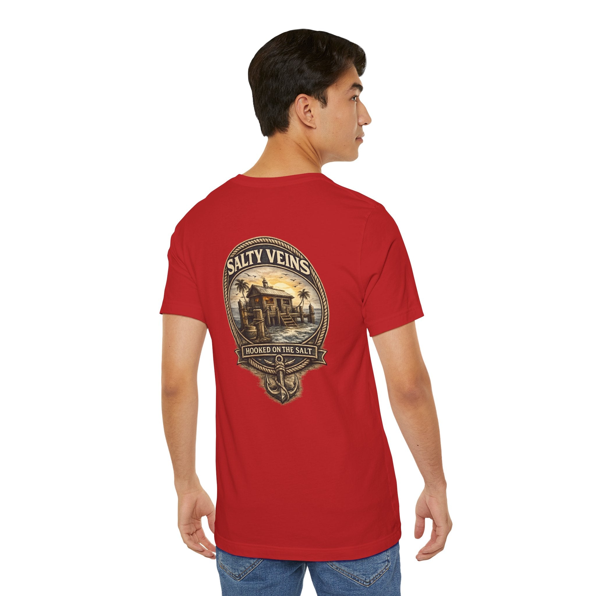 Salty Veins Hooked on the Salt Beach House Tee