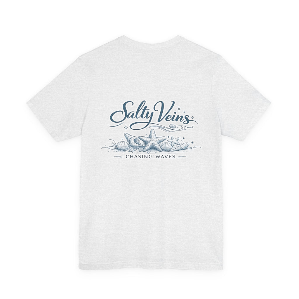 Salty Veins Beach Tee — Surf Graphic Short Sleeve Tee