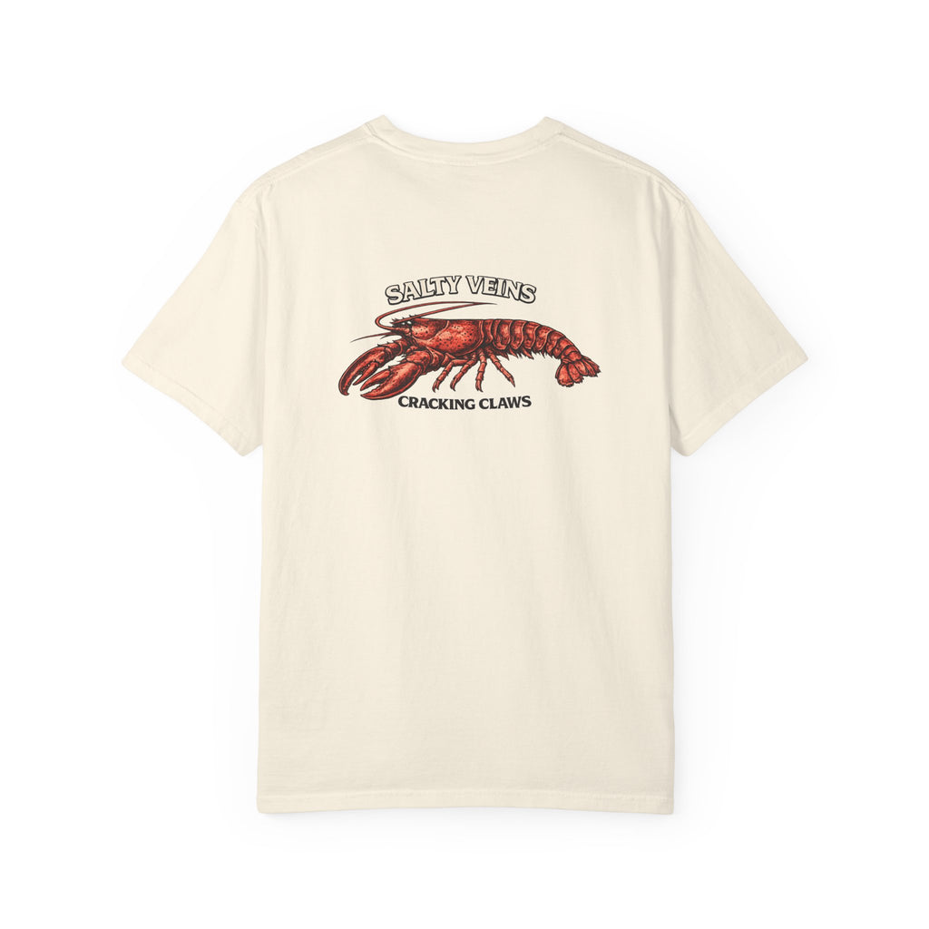 T-shirt Homard Salty Veins — T-shirt graphique « Cracking Claws »