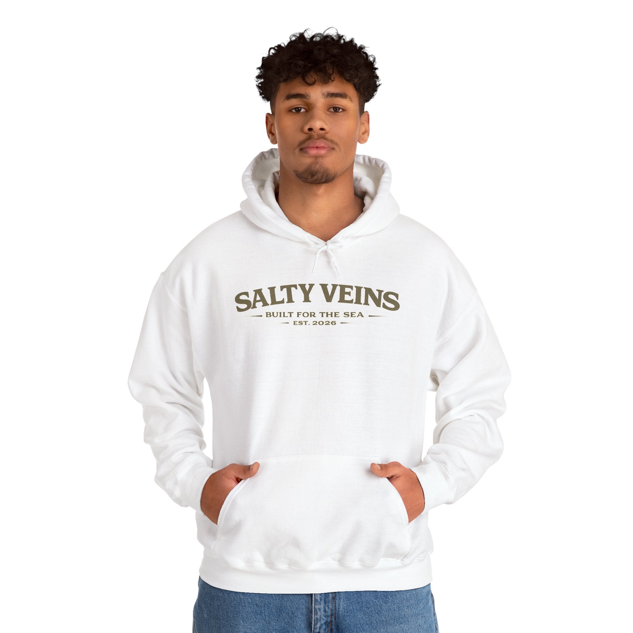 Sweat à capuche Salty Veins – Conçu pour la mer – Pull ras-du-cou Coastal