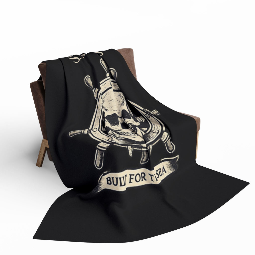 Salty Veins Arctic Fleece Blanket — Nautical Skull Fleece Blanket