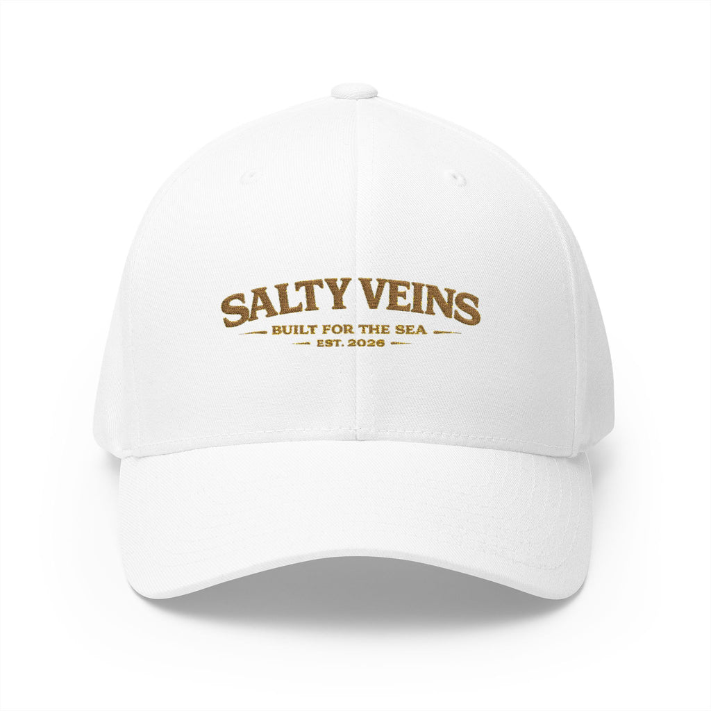 Casquette brodée Salty Veins — Chapeau fermé Beach Life