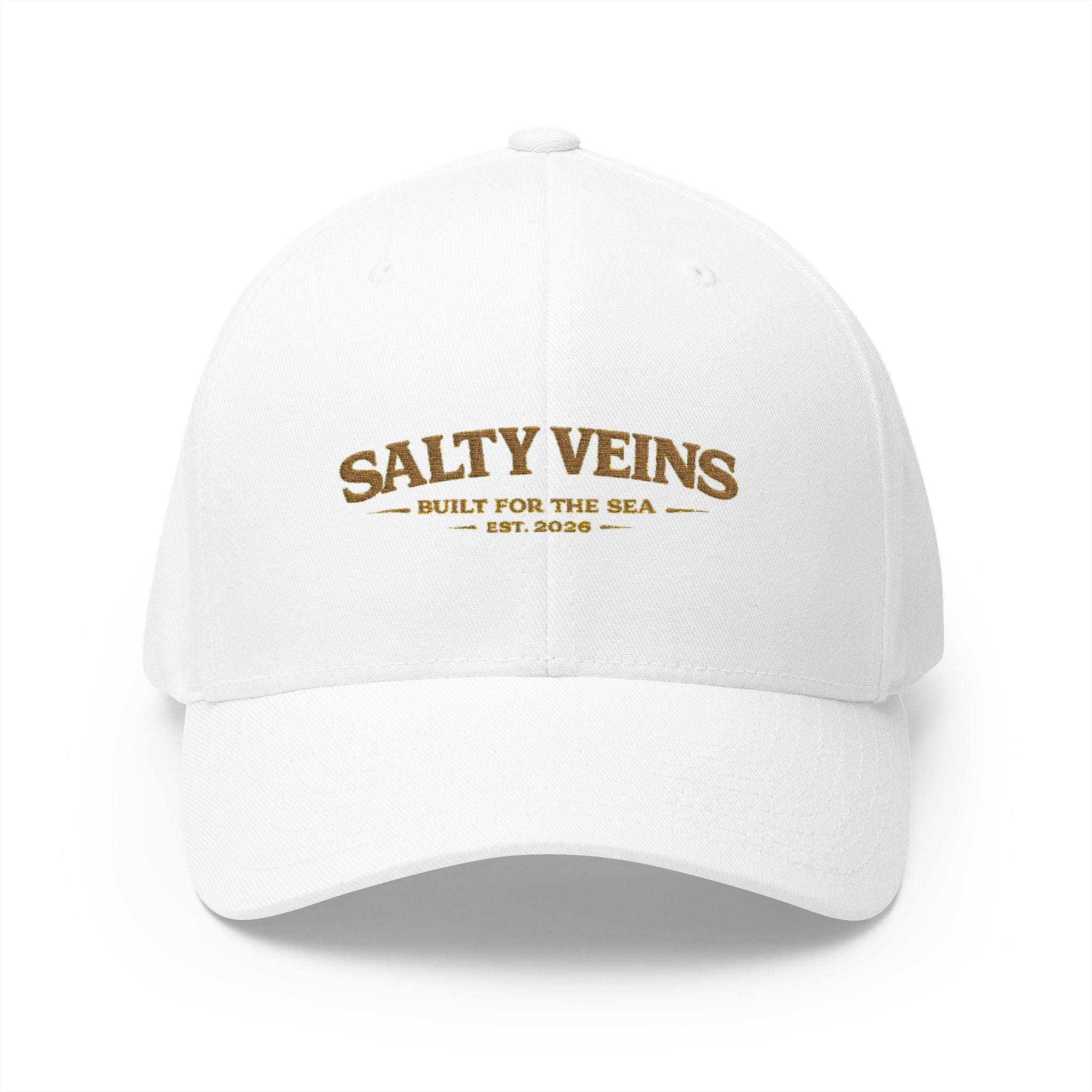 Salty Veins Embroidered Closed-Back Hat