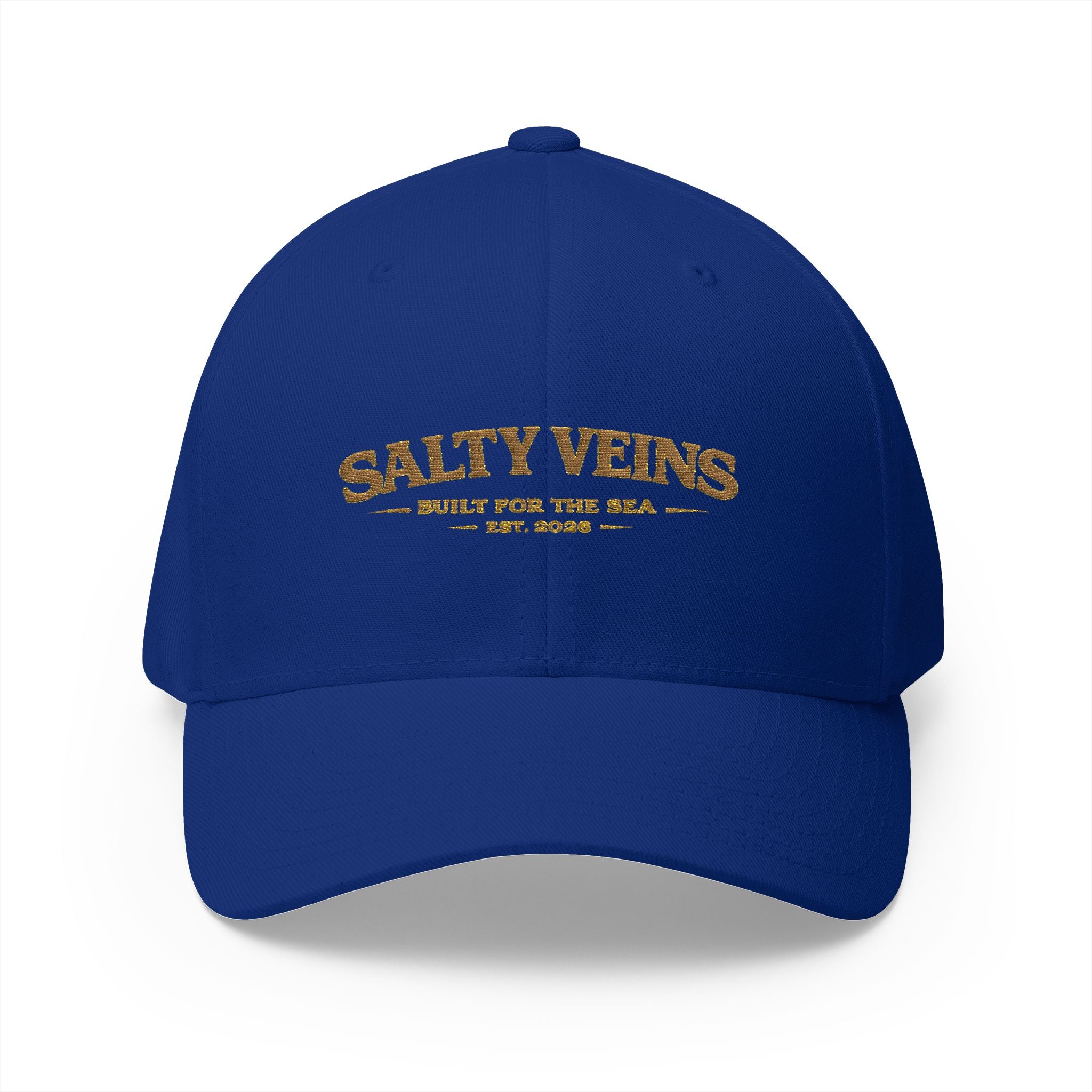 Salty Veins Embroidered Closed-Back Hat