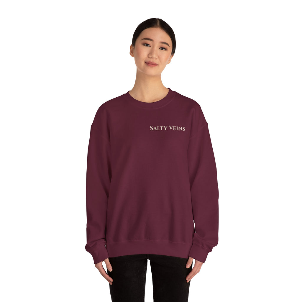 Salty Veins Nautical Skull Crewneck Sweatshirt — 'Built for the Sea'