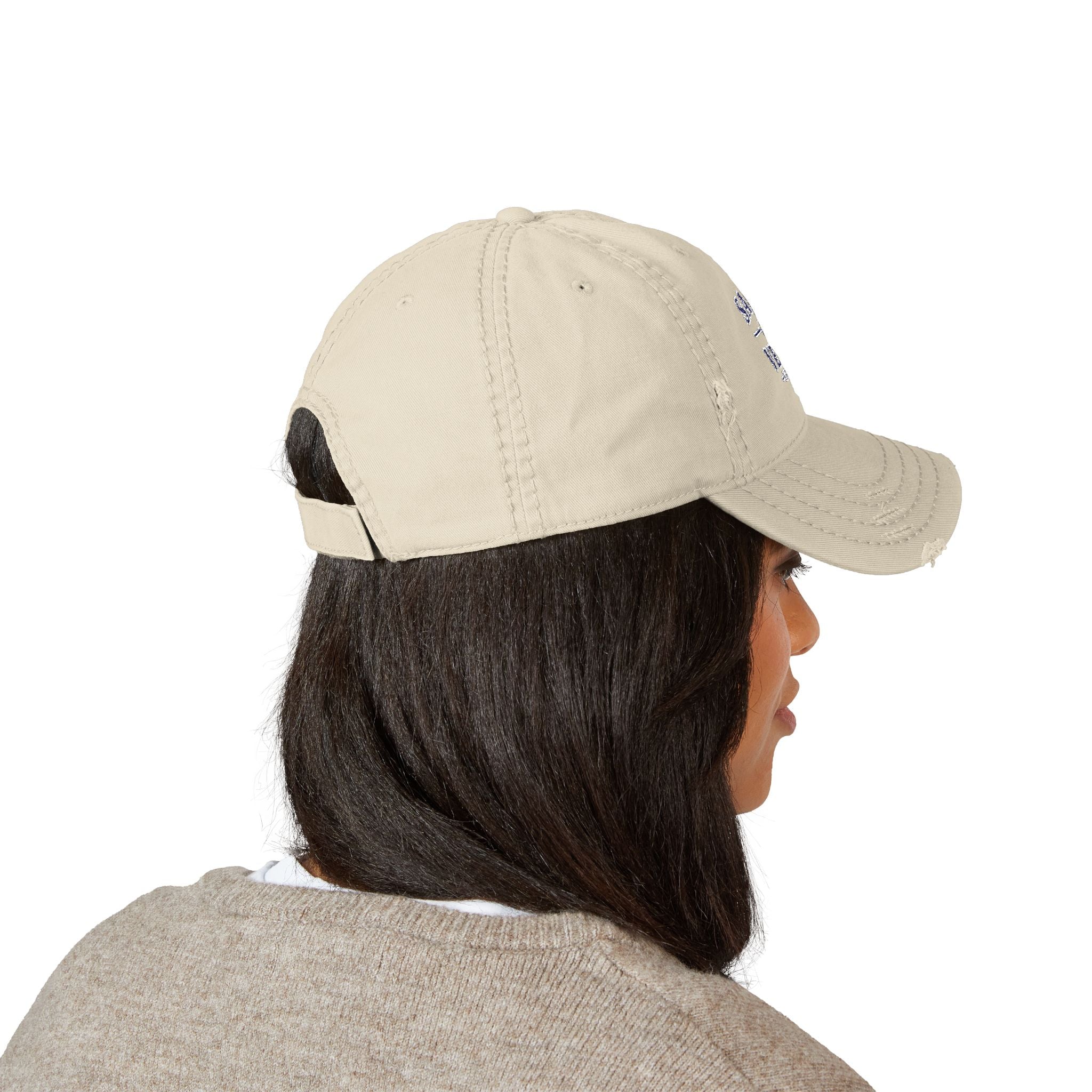 Salty Veins Embroidered Distressed Dad Hat