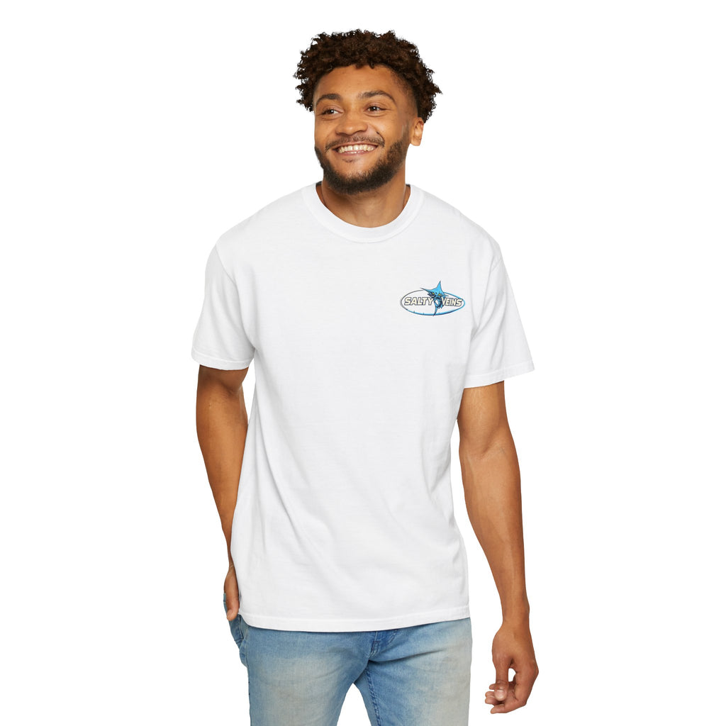 Salty Veins Shut Up and Reel Marlin Tee