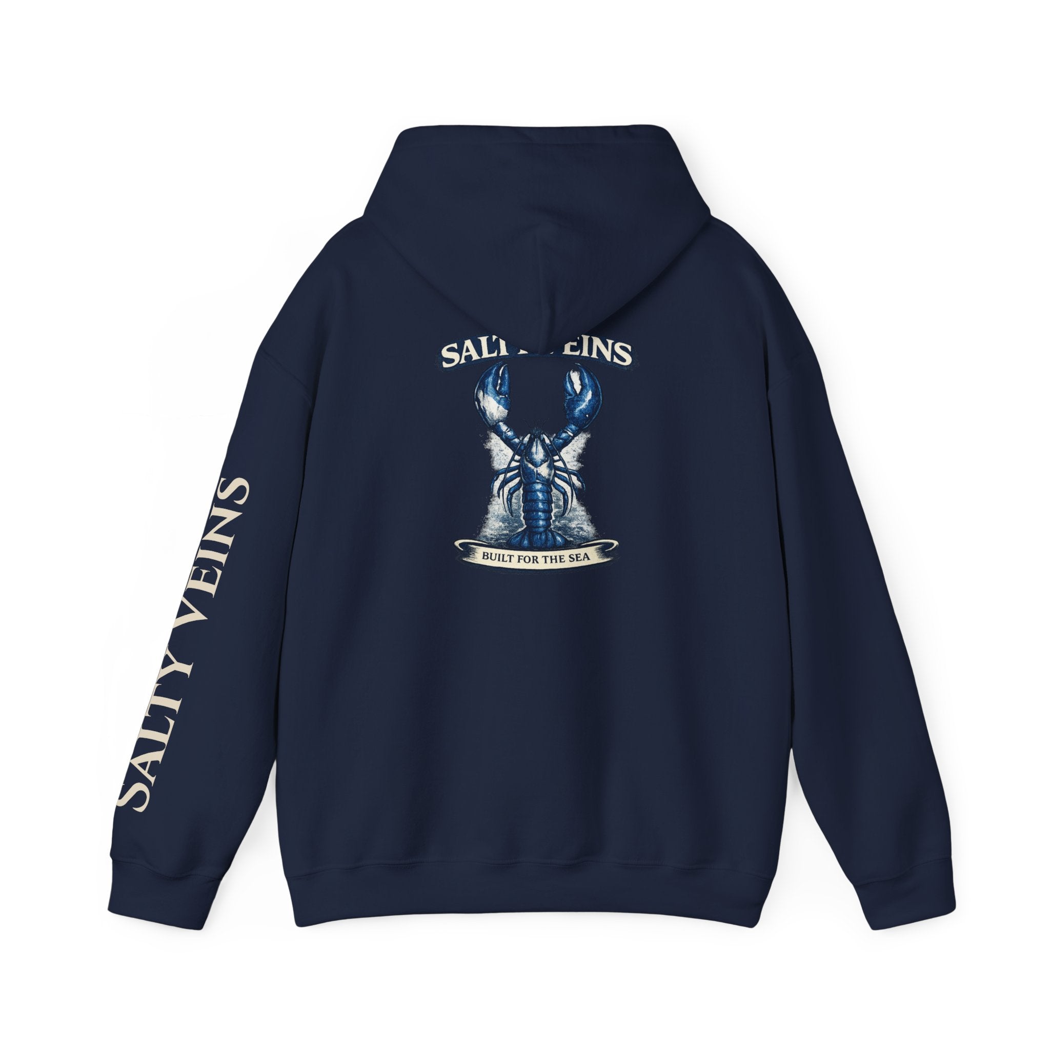Salty Veins Lobster Crest Hoodie — Salty Veins Nautical Pullover