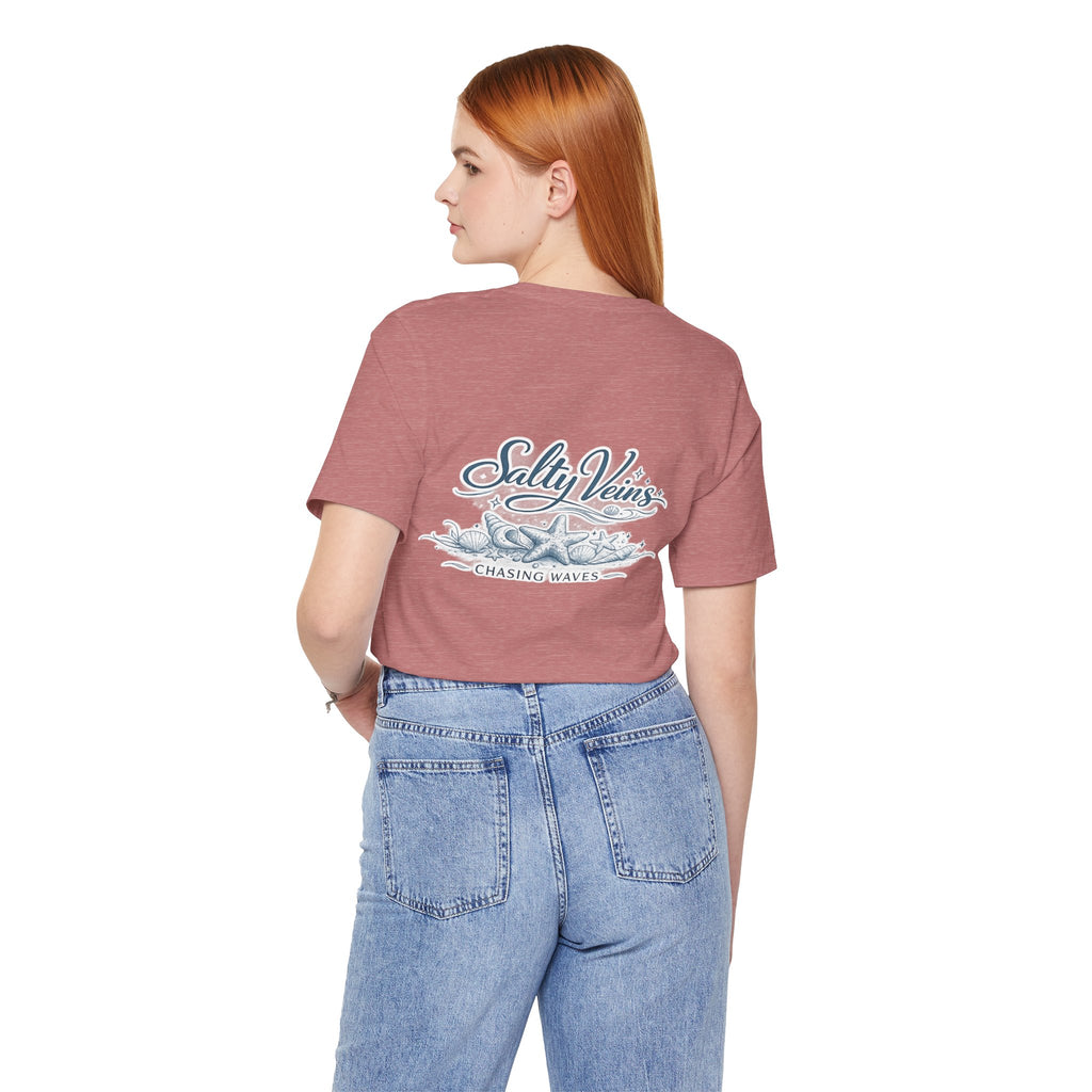 Salty Veins Beach Tee — Surf Graphic Short Sleeve Tee