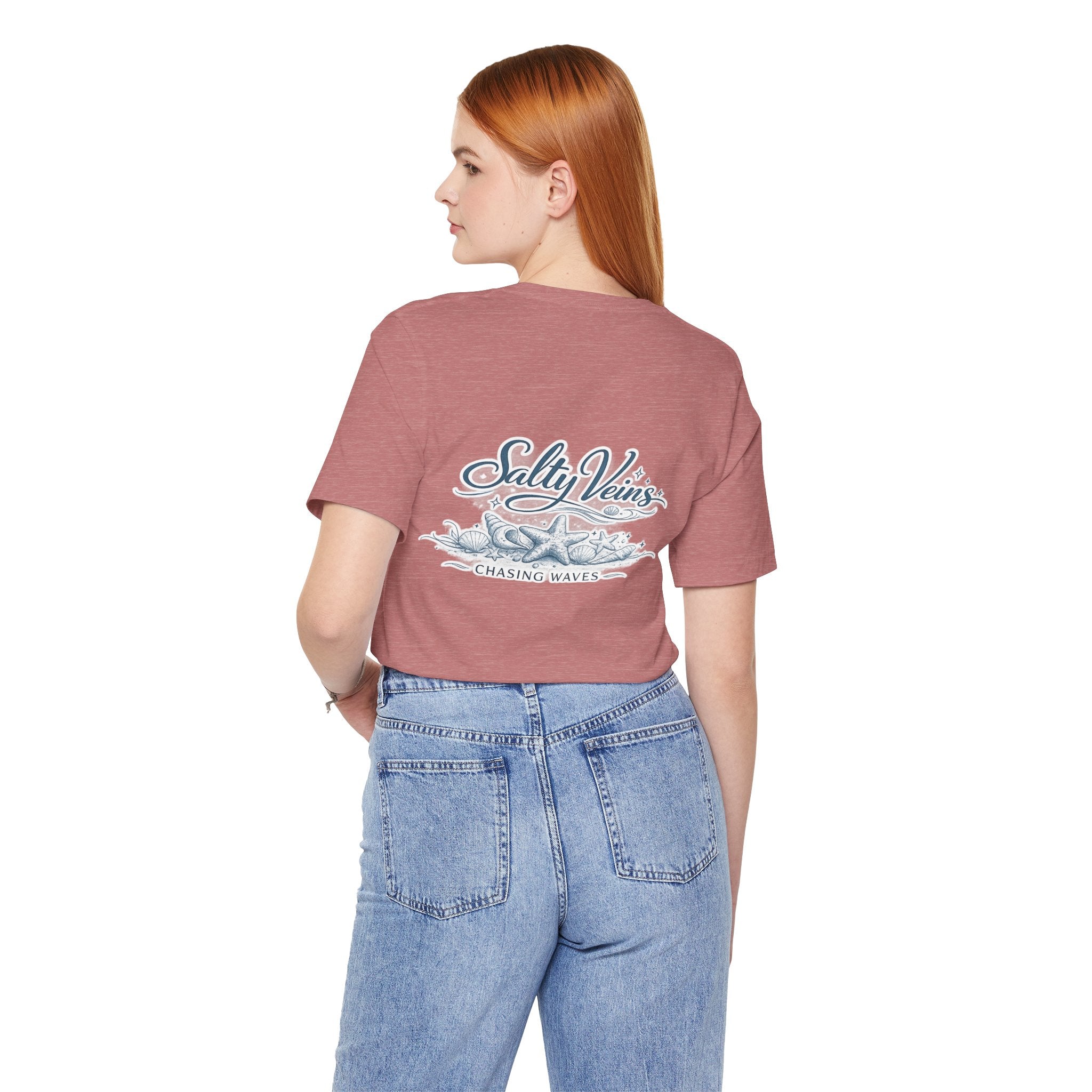 Salty Veins Beach Tee — Surf Graphic Short Sleeve Tee
