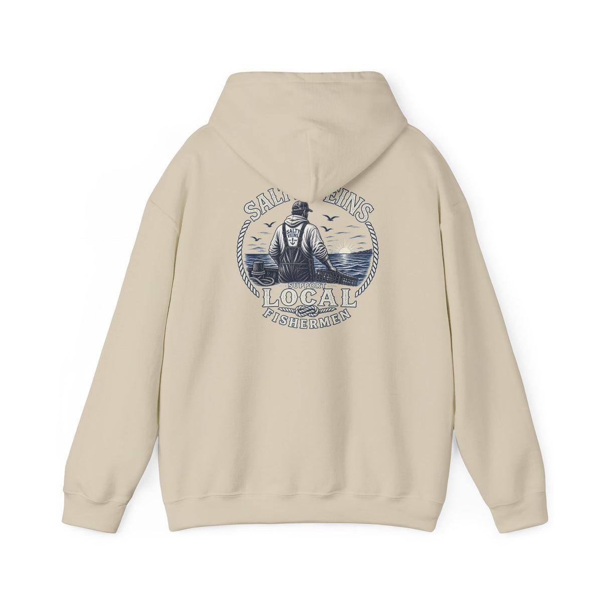 Salty Veins Support Local Fishermen Hoodie