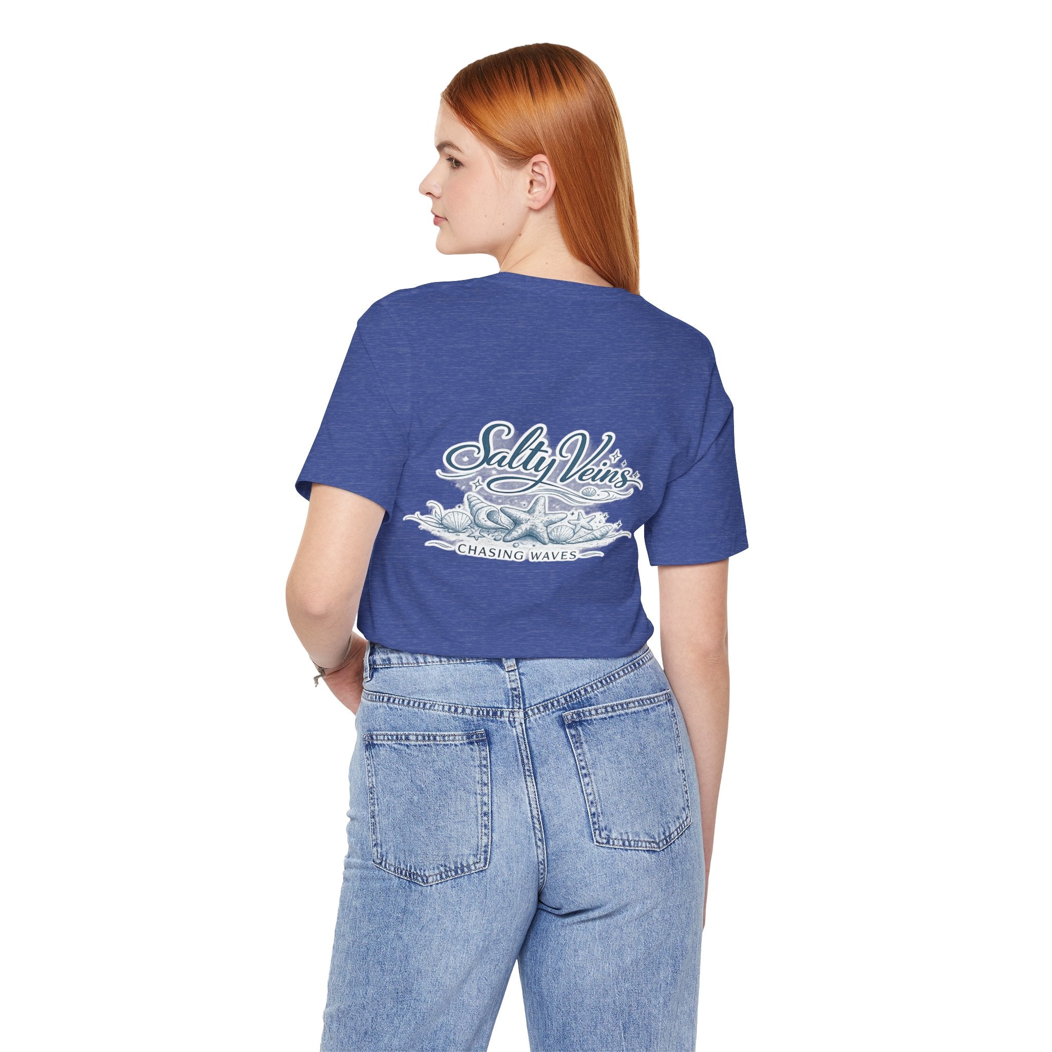 Salty Veins Beach Tee — Surf Graphic Short Sleeve Tee
