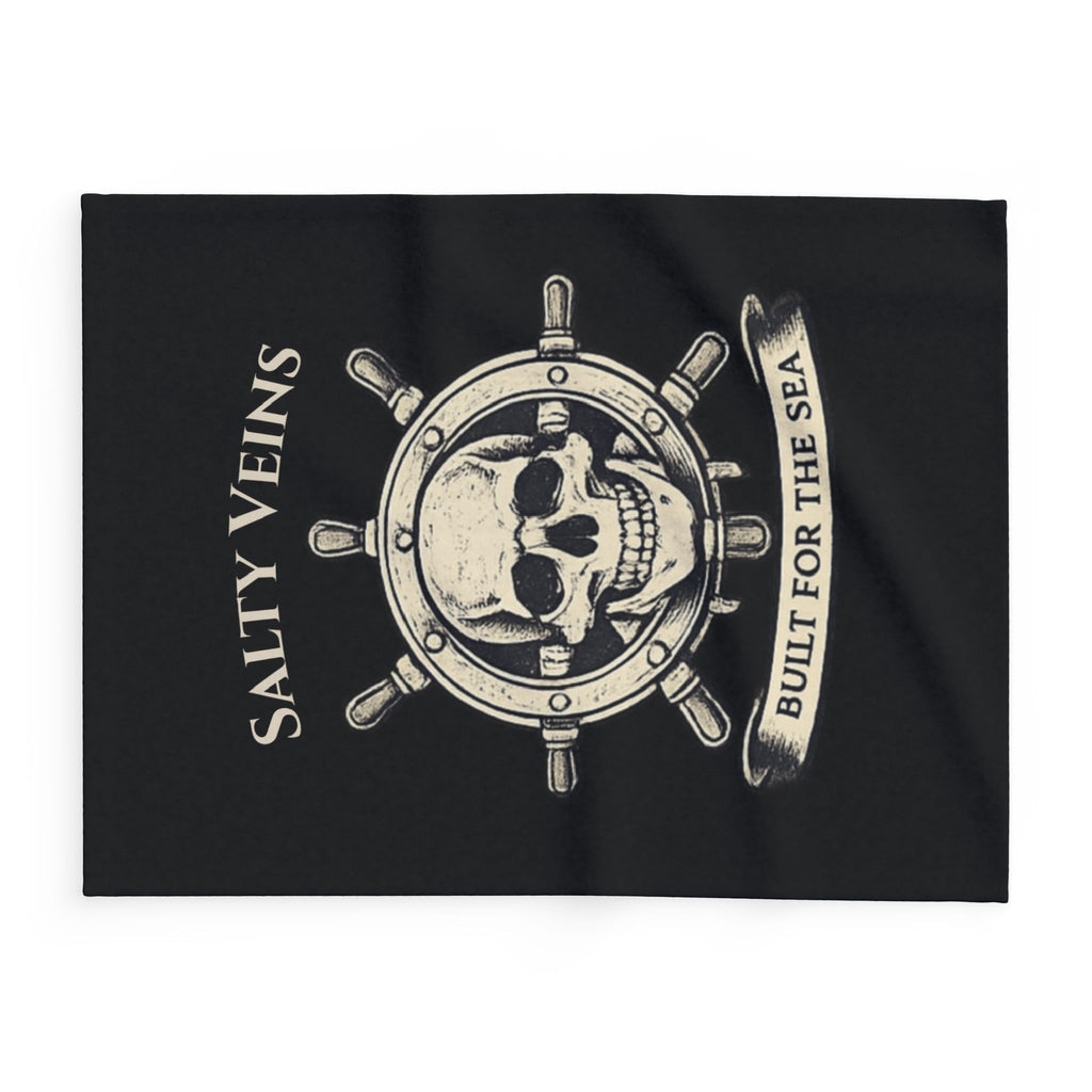 Salty Veins Arctic Fleece Blanket — Nautical Skull Fleece Blanket