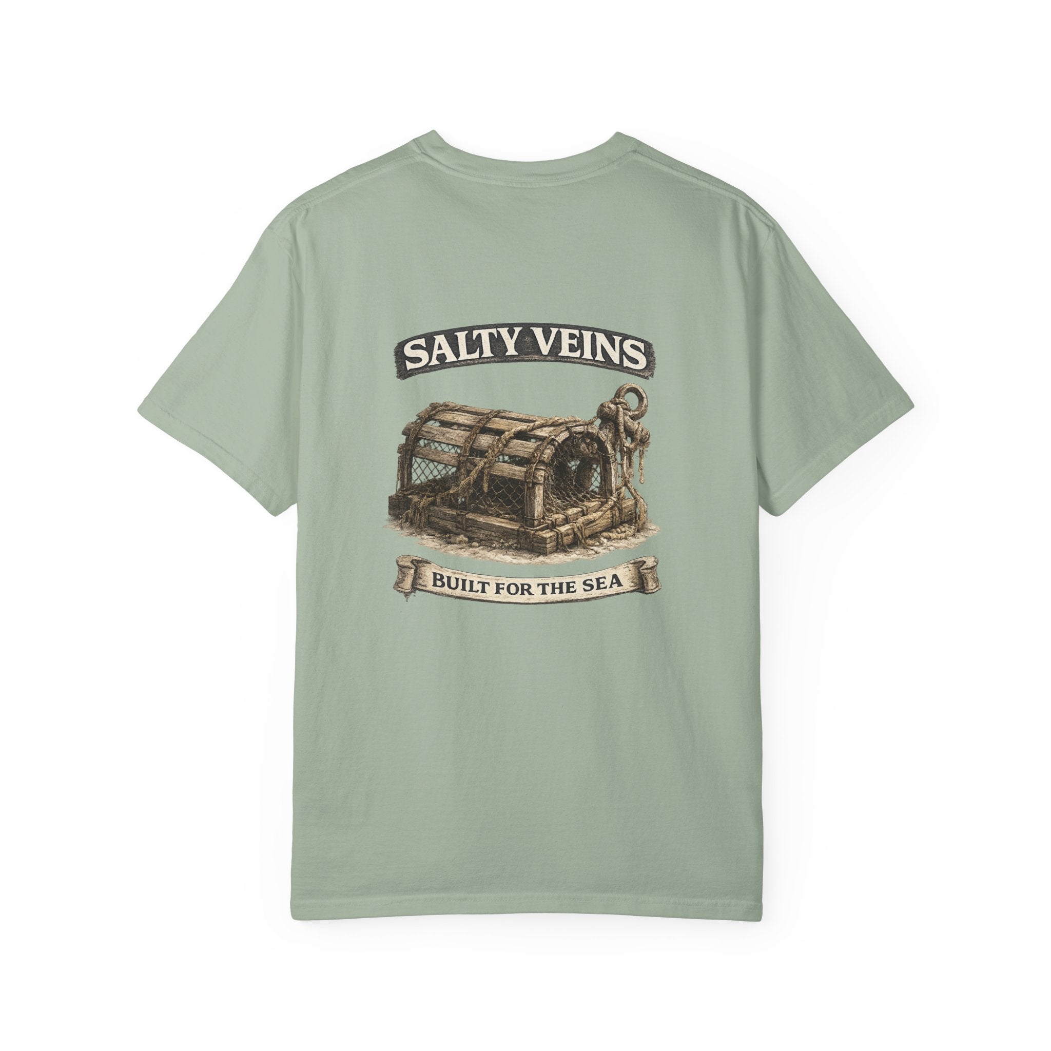 T-shirt Salty Veins Wooden Trap – T-shirt à motif de coffre de mer