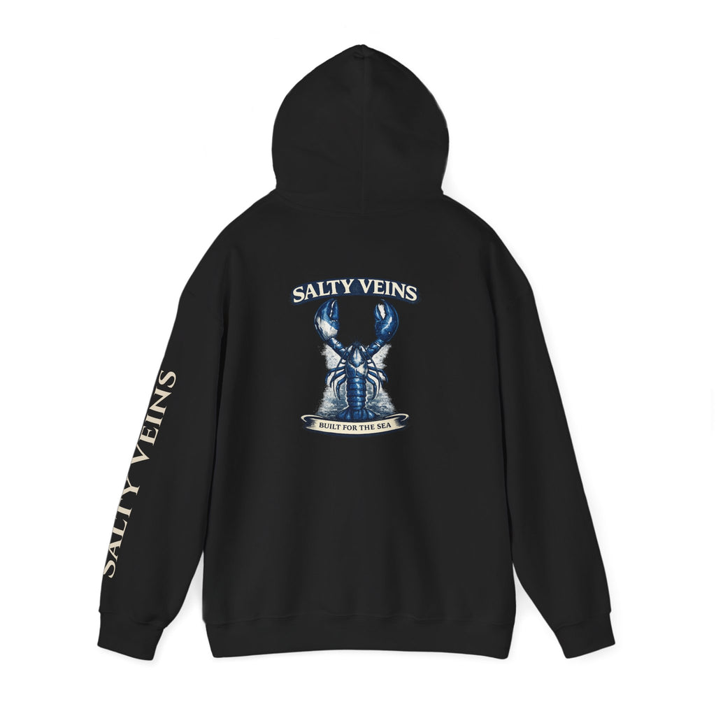 Salty Veins Lobster Crest Hoodie — Salty Veins Nautical Pullover