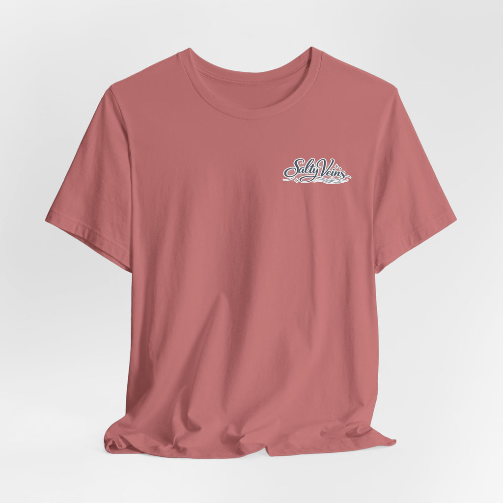 Salty Veins Beach Tee — Surf Graphic Short Sleeve Tee