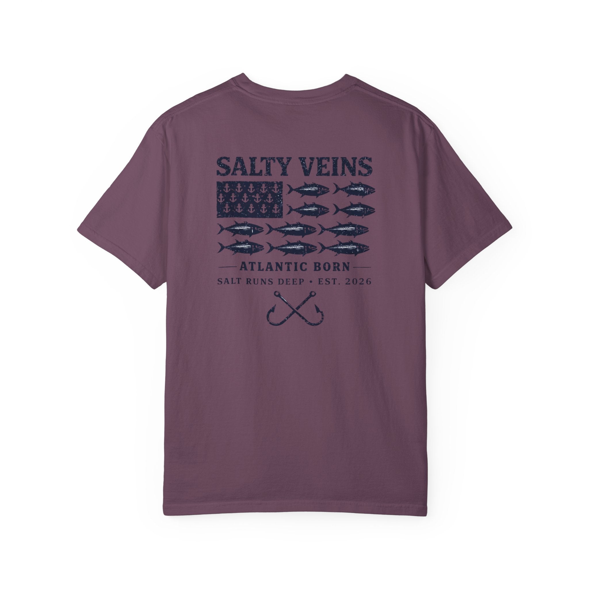 T-shirt de pêche Salty Veins Atlantic Born