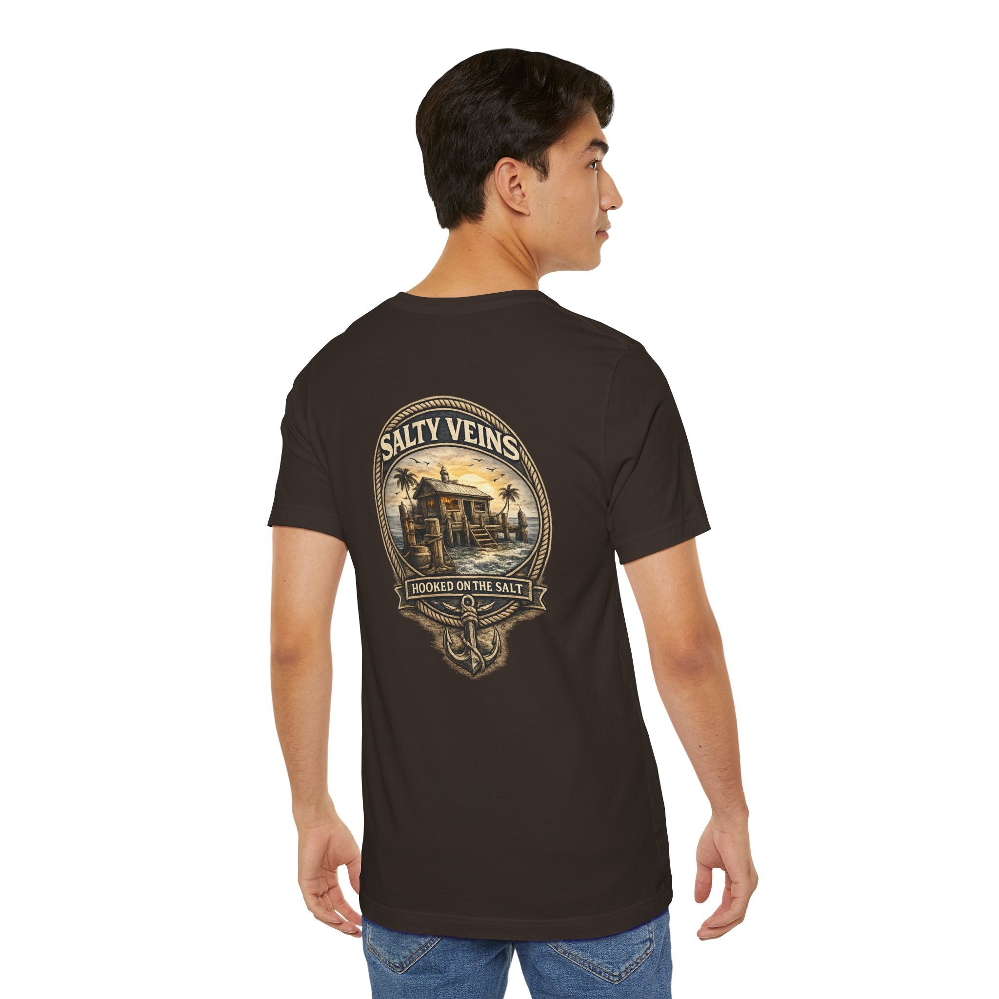 Salty Veins Hooked on the Salt Beach House Tee