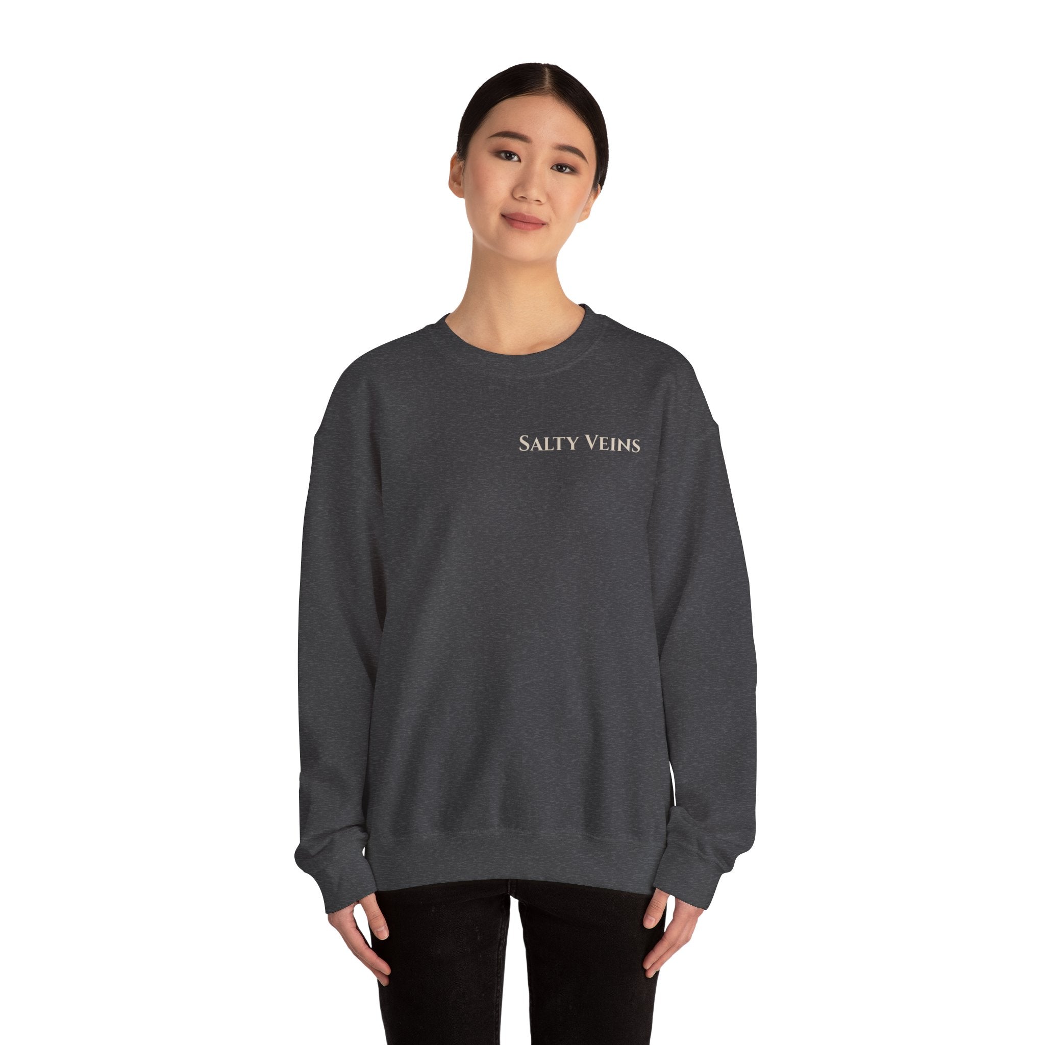 Salty Veins Nautical Skull Crewneck Sweatshirt — 'Built for the Sea'
