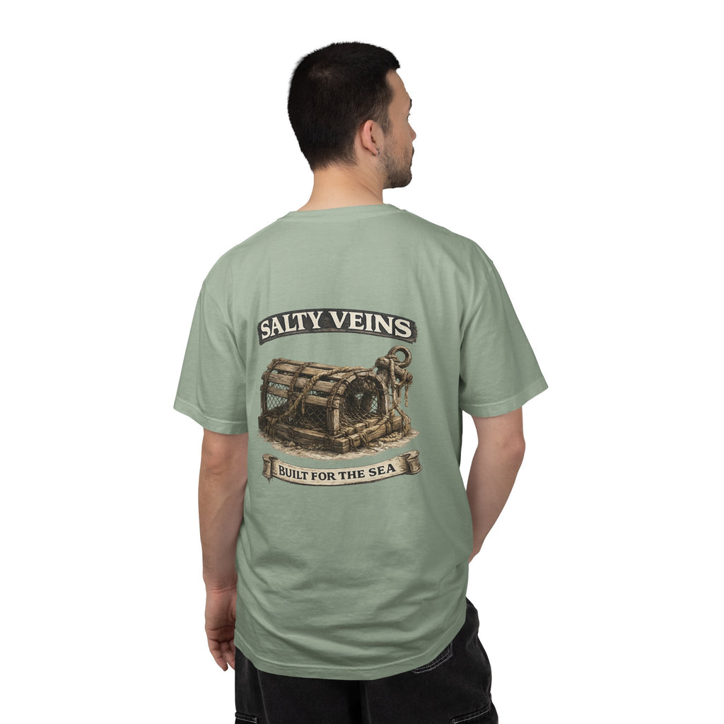 T-shirt Salty Veins Wooden Trap – T-shirt à motif de coffre de mer