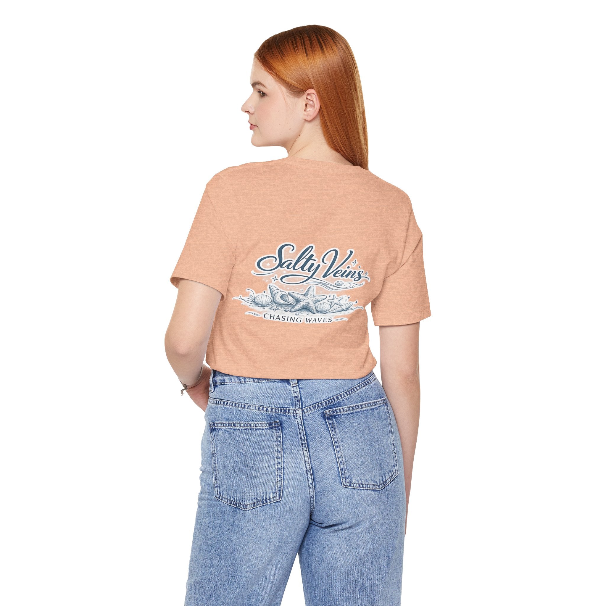 Salty Veins Beach Tee — Surf Graphic Short Sleeve Tee