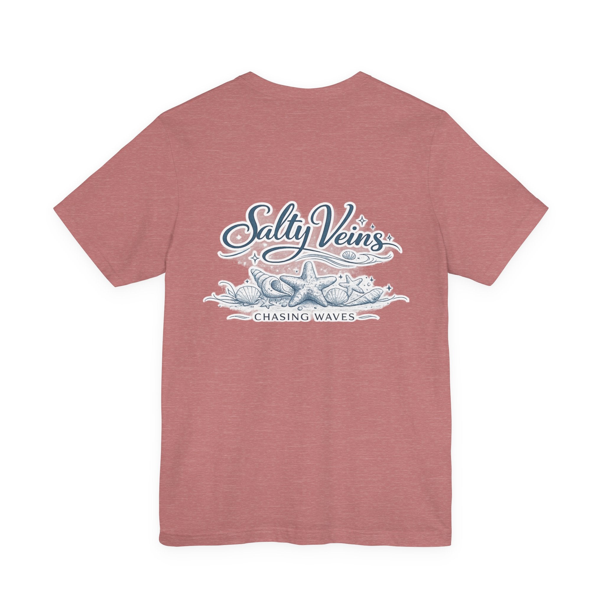 Salty Veins Beach Tee — Surf Graphic Short Sleeve Tee
