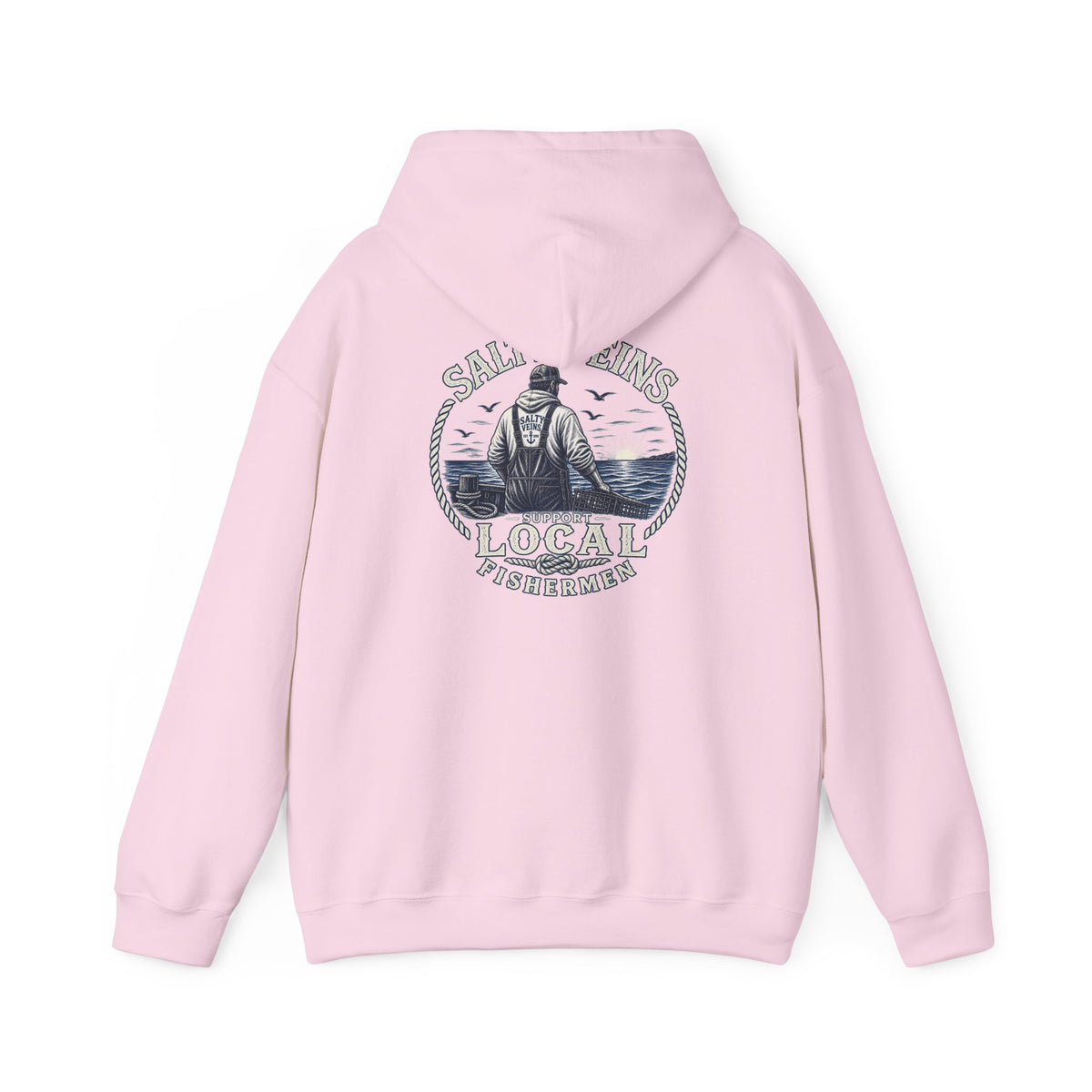 Salty Veins Support Local Fishermen Hoodie