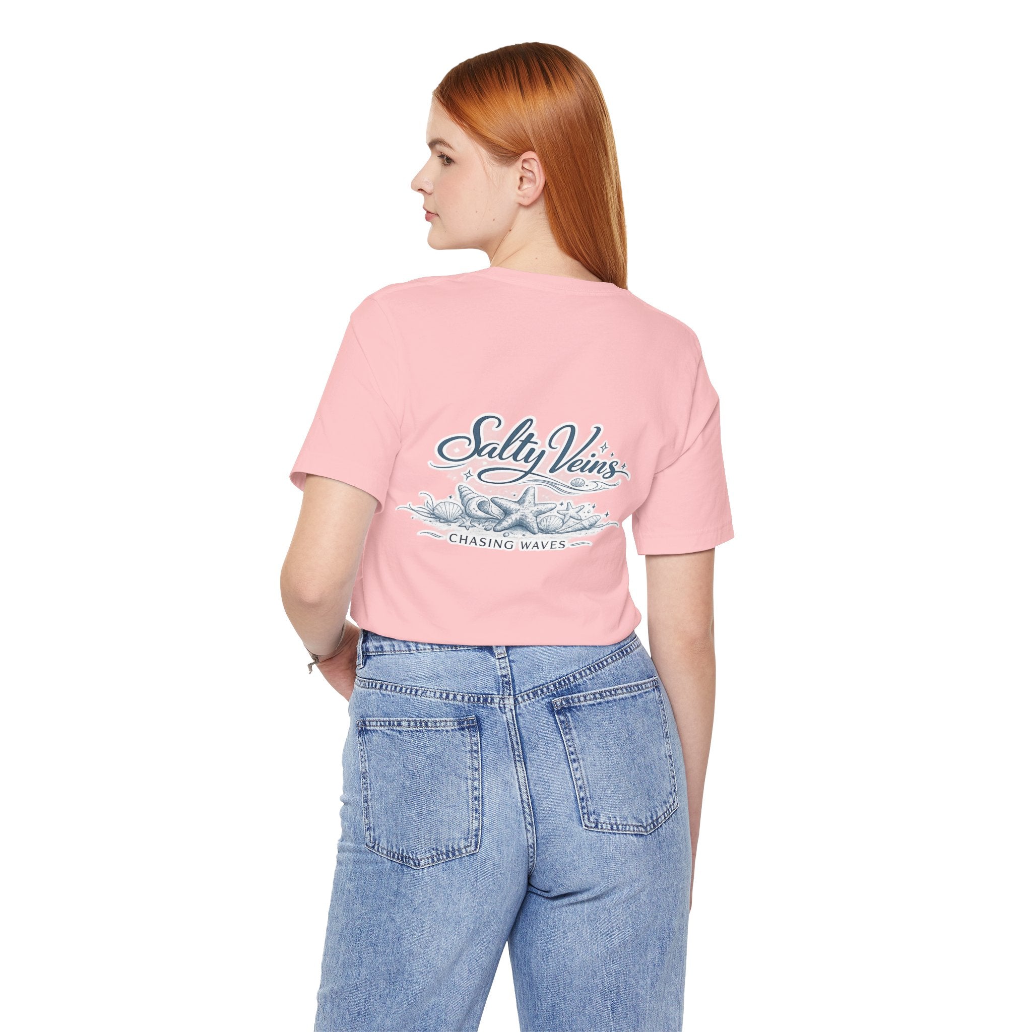 Salty Veins Beach Tee — Surf Graphic Short Sleeve Tee
