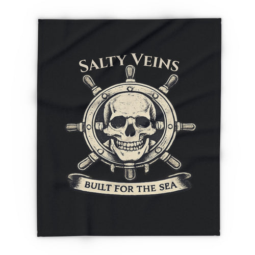 Salty Veins Arctic Fleece Blanket — Nautical Skull Fleece Blanket