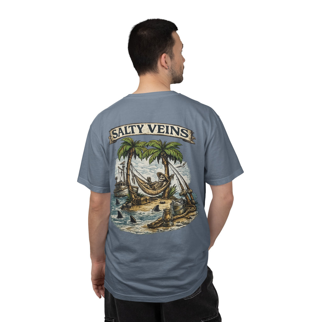 Salty Veins Beach Scene Tee