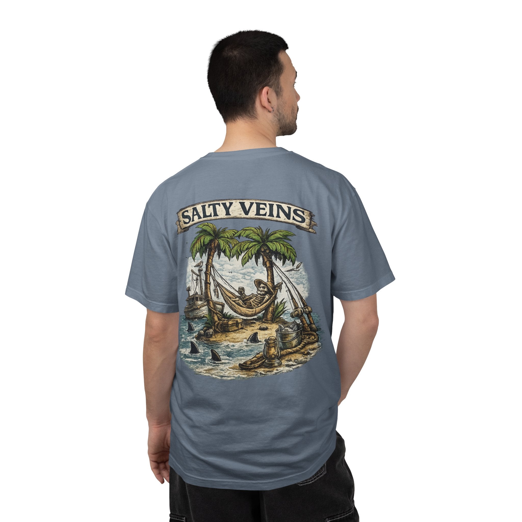 Salty Veins Beach Scene Tee