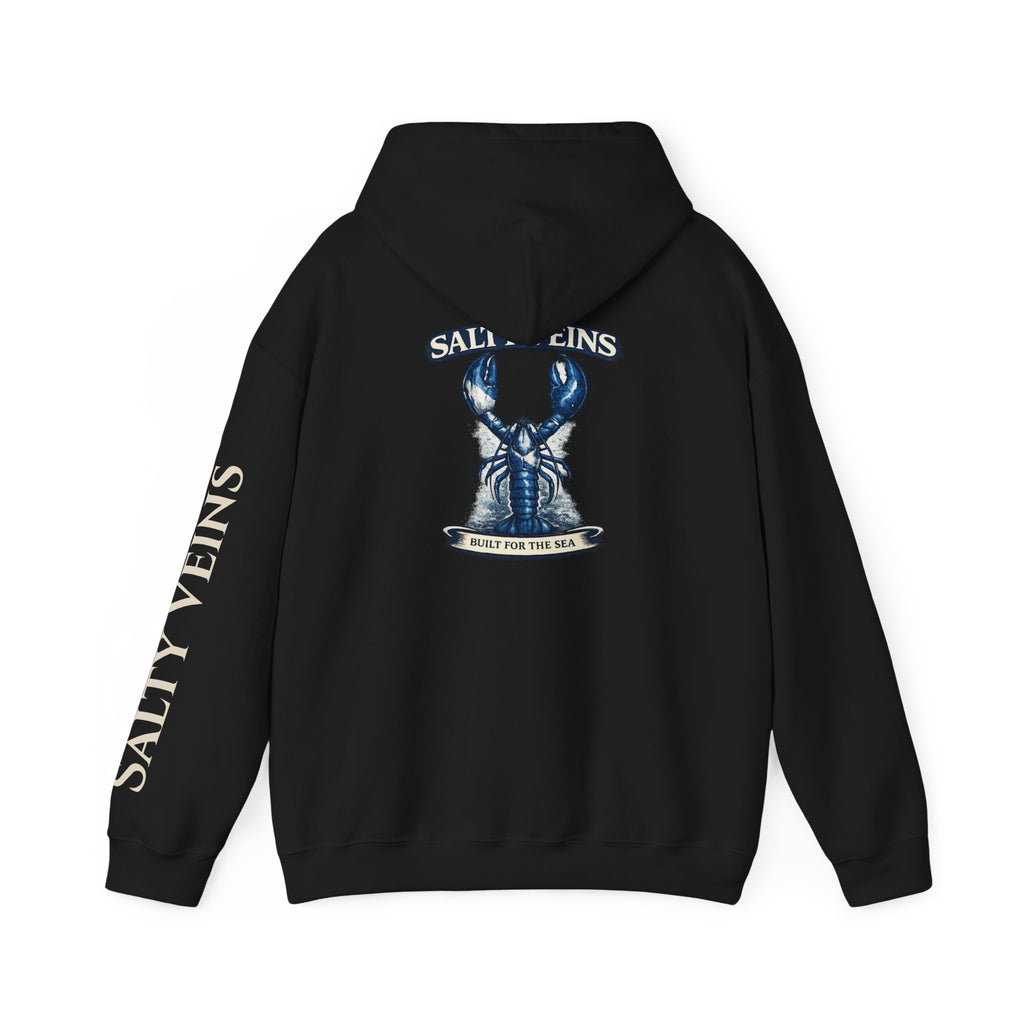 Salty Veins Lobster Crest Hoodie — Salty Veins Nautical Pullover