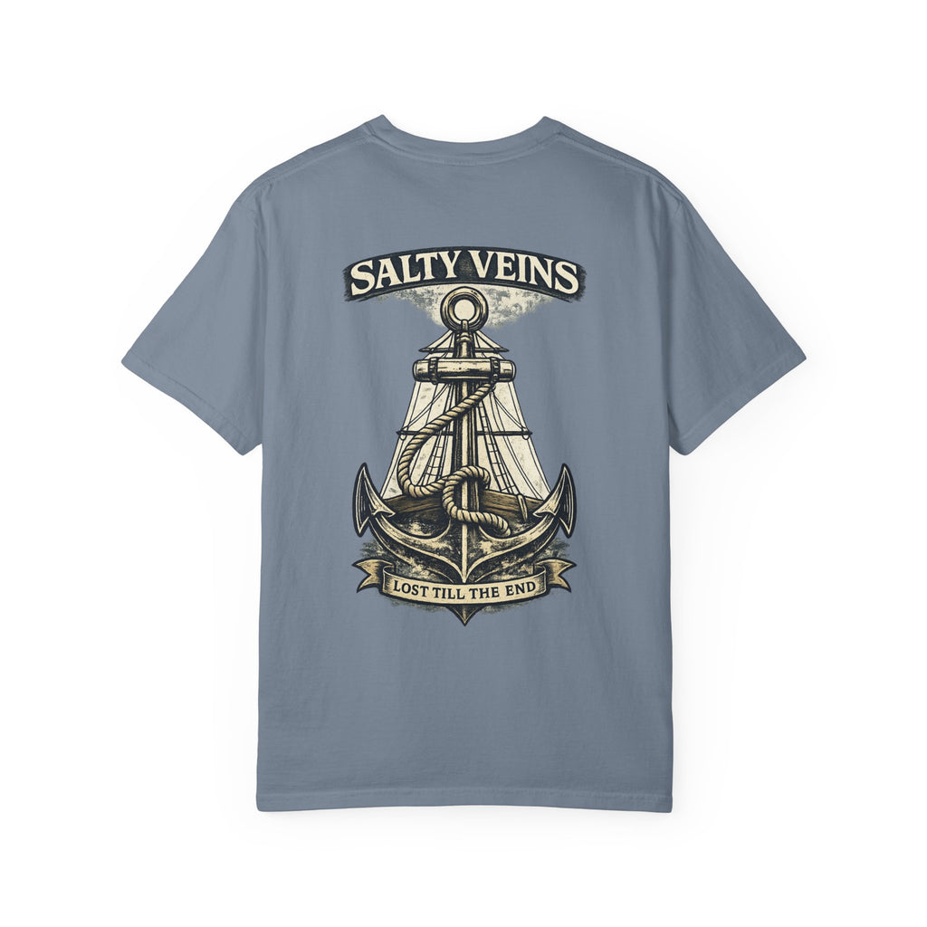 T-shirt graphique Salty Veins Anchor (Lost 'Til The End) — T-shirt col rond vintage nautique