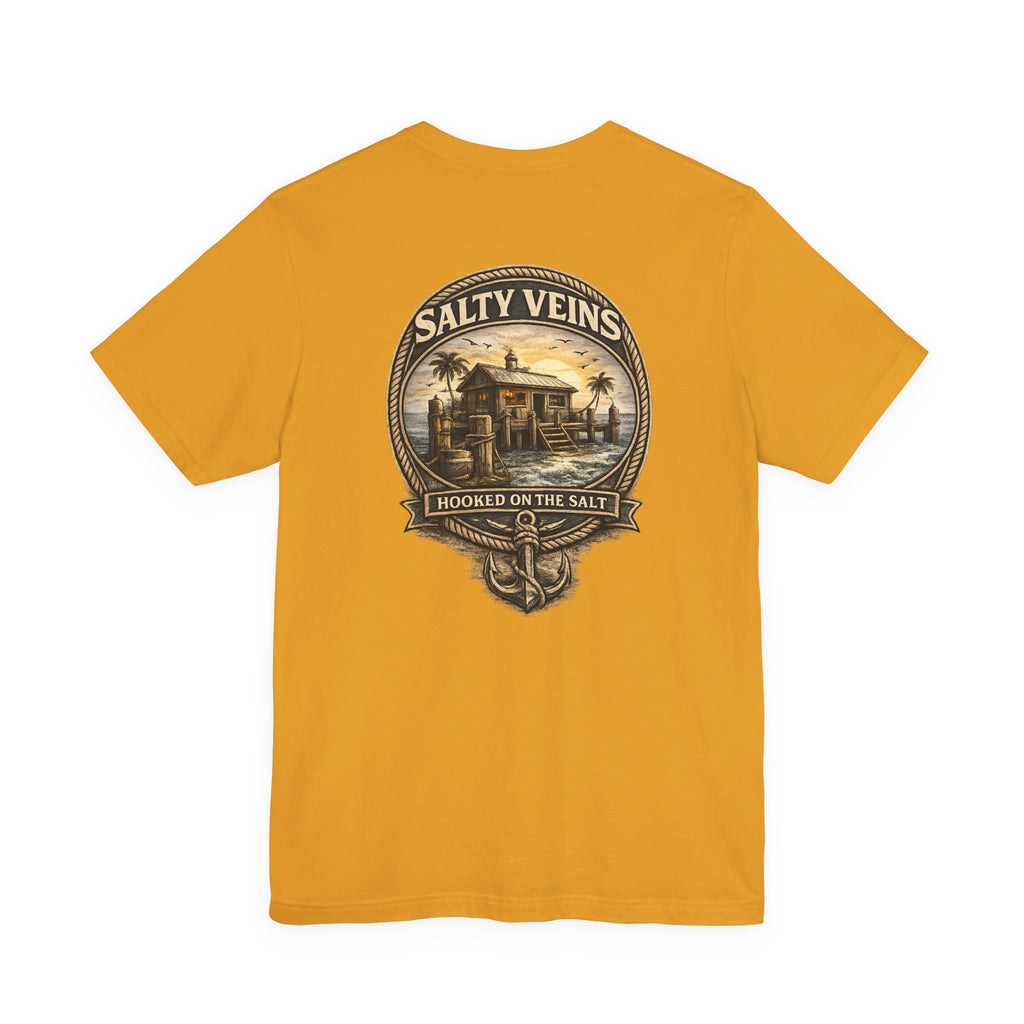 Salty Veins Hooked on the Salt Beach House Tee