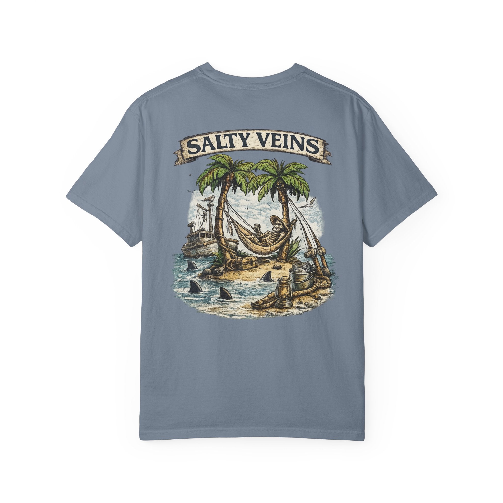 Salty Veins Beach Scene Tee