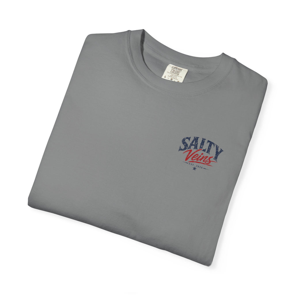 Salty Veins Patriotic Fishing Tee