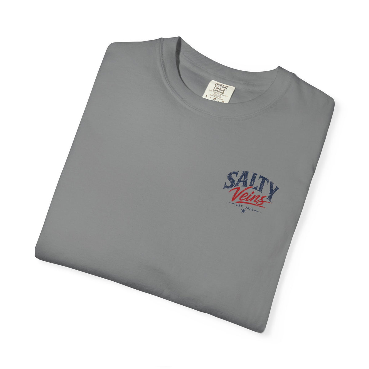 Salty Veins Patriotic Fishing Tee