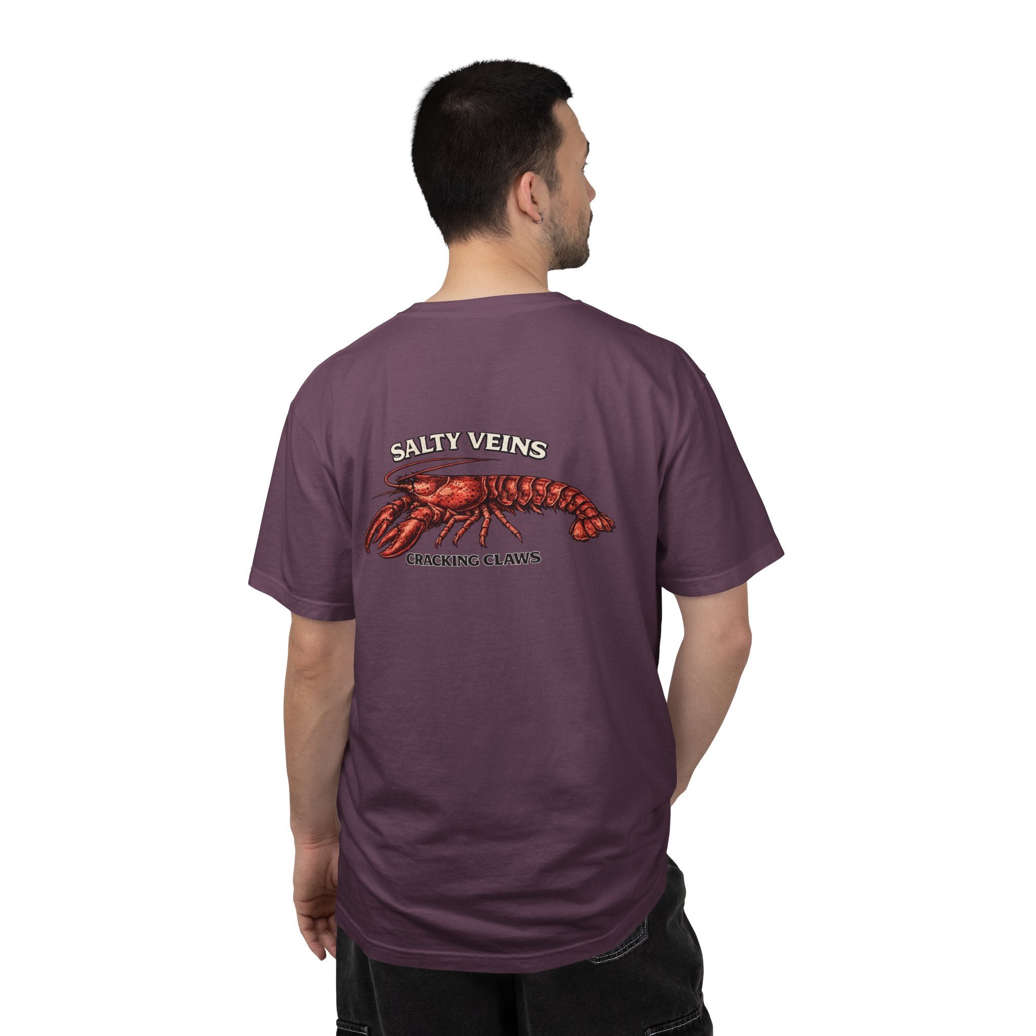 T-shirt Homard Salty Veins — T-shirt graphique « Cracking Claws »