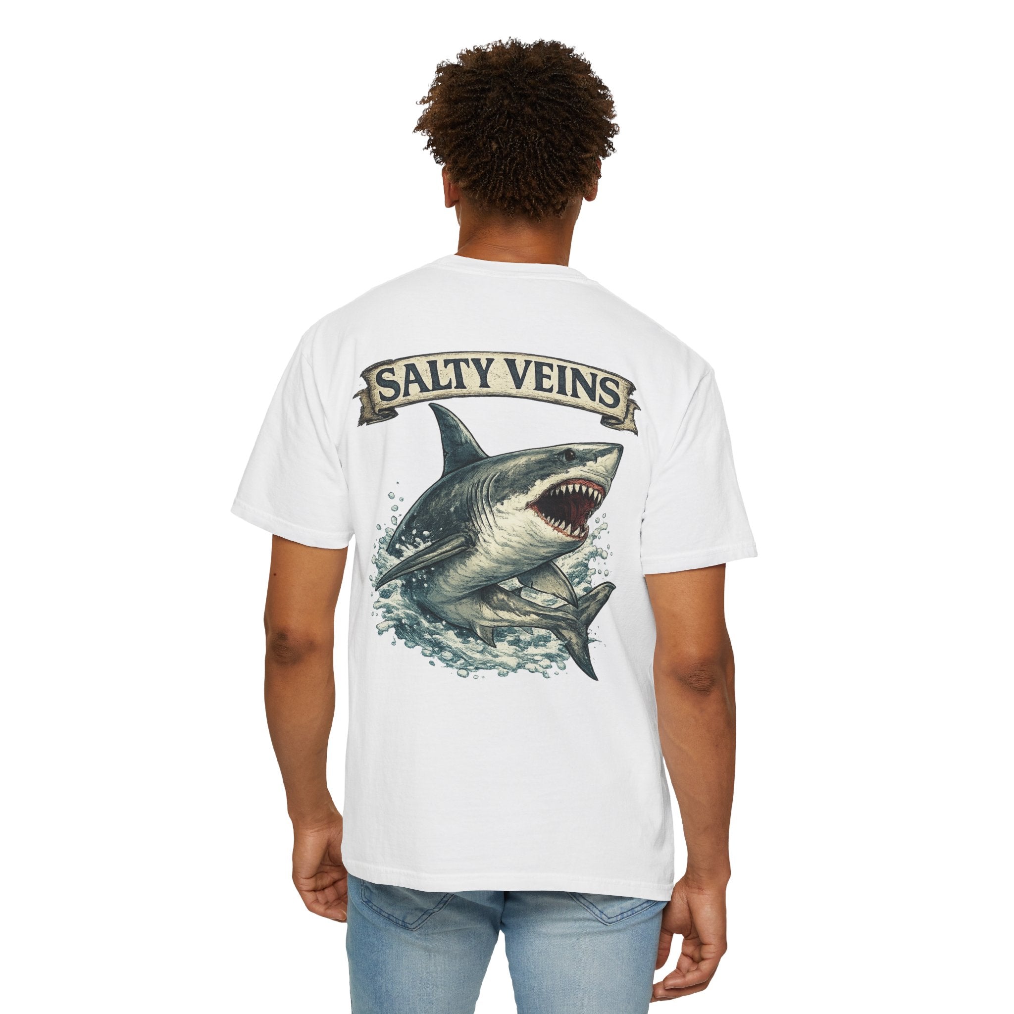 Salty Veins Great White Shark Tee