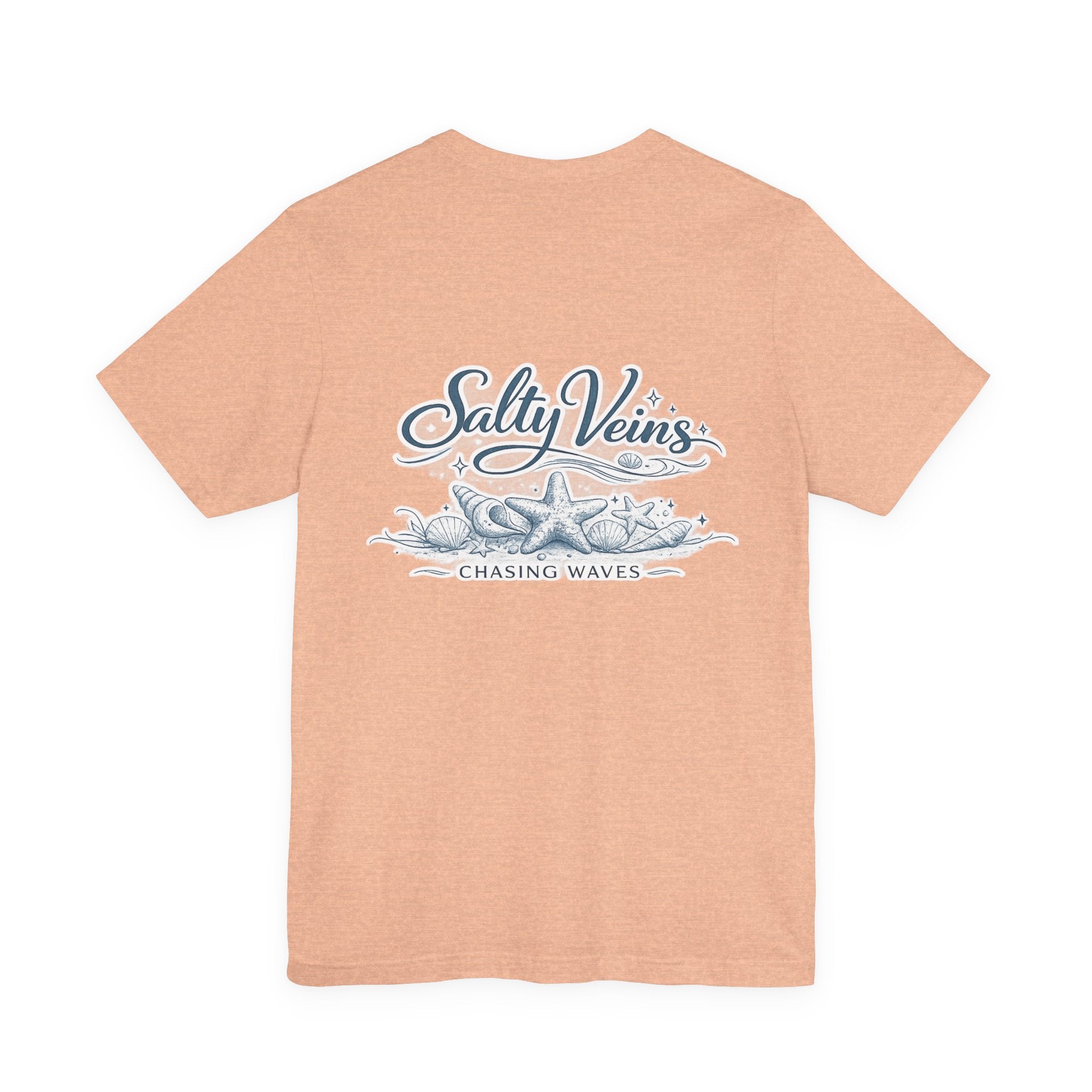 Salty Veins Beach Tee — Surf Graphic Short Sleeve Tee