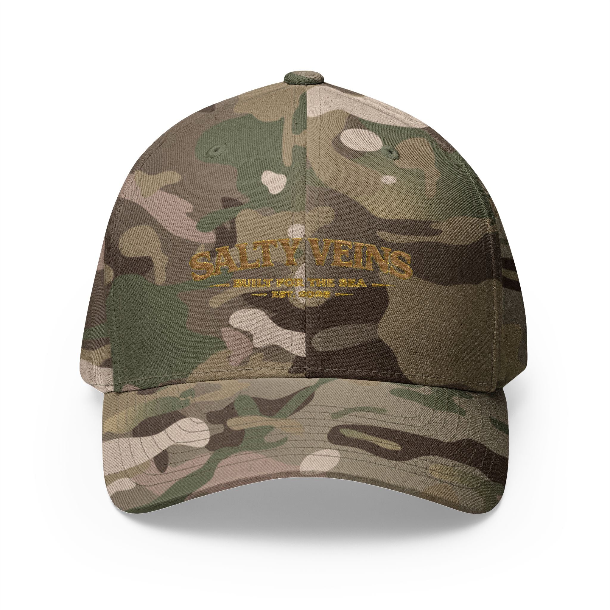 Salty Veins Embroidered Closed-Back Hat